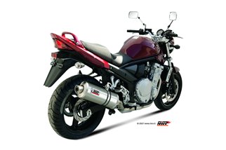 Silencer Exhaust Mivv Oval Stainless Steel Suzuki Gsf 650 Bandit 2007 - 2015