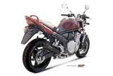 Silencer Exhaust Mivv X-Cone Black Black Stainless Steel Suzuki Gsf 650 Bandit 2007 - 2015