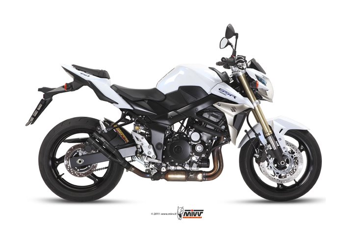 Schalldämpfer Escape Mivv Double Gun Schwarz Schwarz Edelstahl Suzuki Gsr 750 2011 - 2016