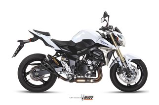 Schalldämpfer Escape Mivv Double Gun Schwarz Schwarz Edelstahl Suzuki Gsr 750 2011 - 2016