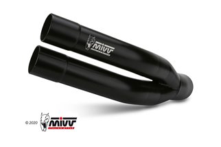 Schalldämpfer Escape Mivv Double Gun Schwarz Schwarz Edelstahl Suzuki Gsr 750 2011 - 2016