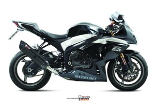 Schalldämpfers Escape Mivv Suono Schwarz Schwarz Edelstahl Suzuki GSX-R 1000 2009 - 2011