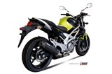 Silencieux Echappement Mivv Ovale Carbone Avec Coupelle Carbone Suzuki Gladius 2009 - 2015