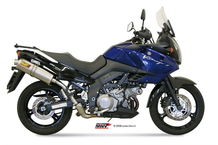 Schalldämpfers Escape Mivv Oval Titanium Suzuki Dl V-Strom 1000 Xt 2002 - 2013