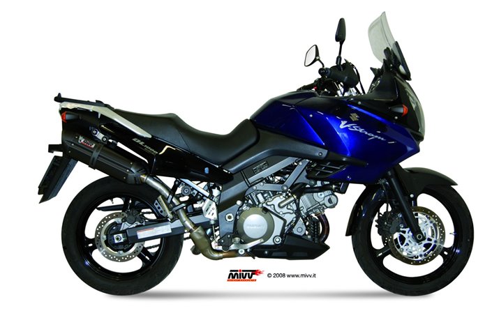 Silencers Exhaust Mivv Suono Black Black Stainless Steel Suzuki Dl V-Strom 1000 Xt 2002 - 2013