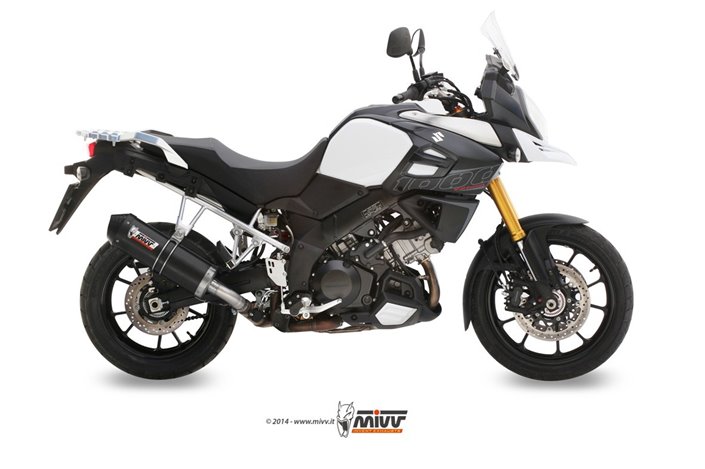 Silencieux Echappement Mivv Oval Carbone Avec Coupelle Carbone Suzuki Dl V-Strom 1000 Xt 2014 - 2020