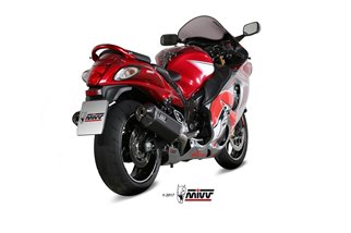 Silencieux Echappement Mivv Speed Edge Noir Noir Inox Suzuki Gsx-R 1300 Hayabusa 2008 - 2017