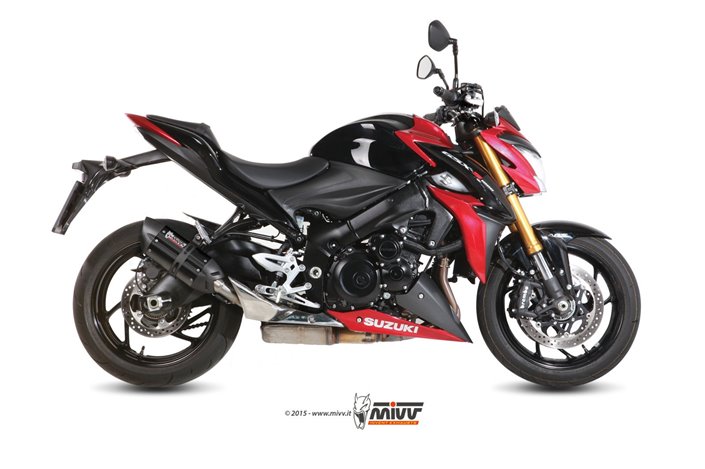 Schalldämpfer Escape Mivv Suono Schwarz Schwarz Edelstahl Suzuki Gsx-S 1000 F 2015 - 2020