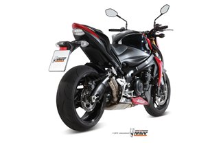 Silencer Exhaust Mivv Double Gun Titanium Suzuki Gsx-S 1000 F 2015 - 2020