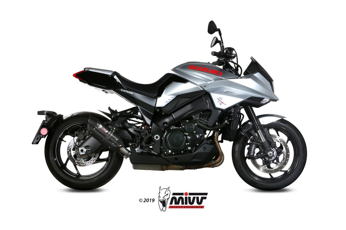 Silencieux Echappement Mivv Suono Noir Inox Noir Suzuki Katana 2019 - 2022