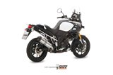 Terminale Scarico Mivv Oval Titanio Con Coppa Carbonio Suzuki Dl V-Strom 1000 Xt 2014 - 2020