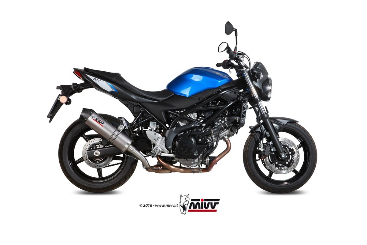 Schalldämpfer Escape Mivv Oval Titanium mit Carbon Cup Suzuki Sv 650 X 2016 - 2022