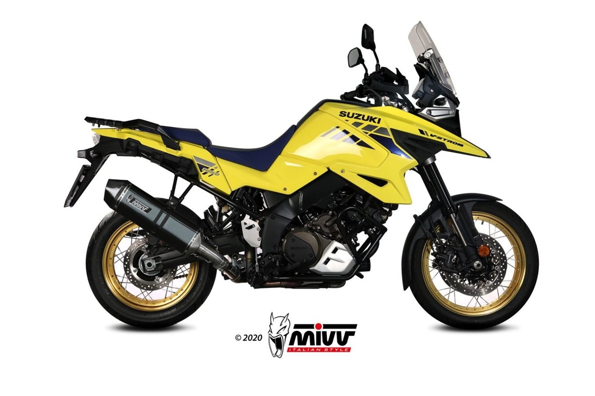 Schalldämpfer Escape Mivv Speed Edge Schwarz Schwarz Edelstahl Suzuki Dl V-Strom 1050 Xt 2020- 2022