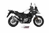 Komplette Auspuffanlage 1 in 1 Escape Mivv Oval Titanium mit Carbon Cup Suzuki Dl V-Strom 650 Xt 2017 - 2022