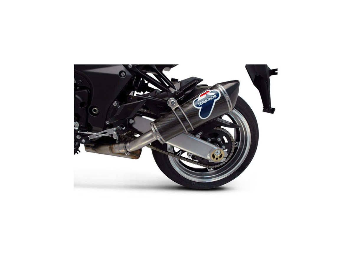 SCARICHI TERMINALI SLIP ON CONICAL TERMIGNONI K066080CC KAWASAKI Z 1000 2010-2014 OMOLOGATO CARBONIO INOX