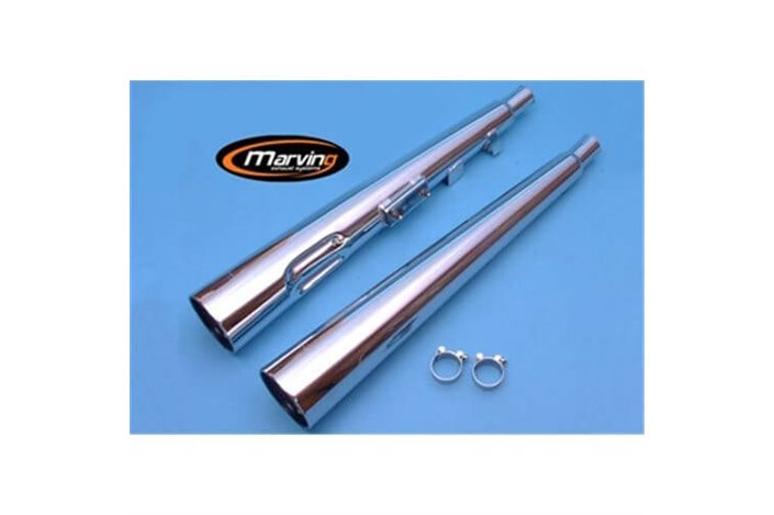 SILENCERS EXHAUST TERMINALS CHROME APPROVED MARVING SUZUKI GSX 250 / E 1980-83