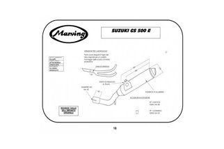 TERMINALE SCARICO SILENZIATORE OMOLOGATO MARVING SUZUKI GS 500 E BICILINDRICO