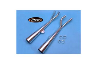 EXHAUST SILENCERS APPROVED CHROME SUZUKI GSX 750 L CUSTOM 1980-82