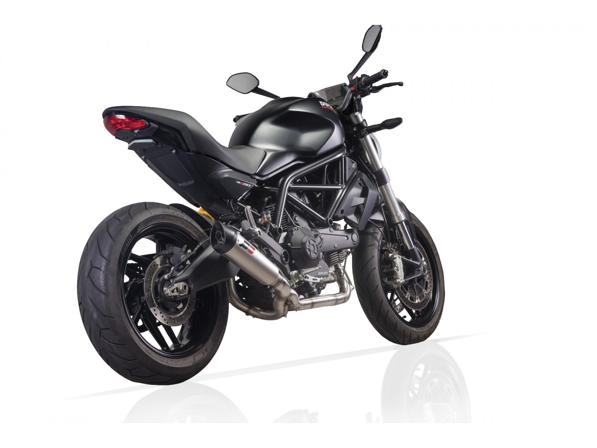 2-in-1-Komplettsystem mit niedrig montiertem Abgaskrümmer Ducati Monster 797 QD