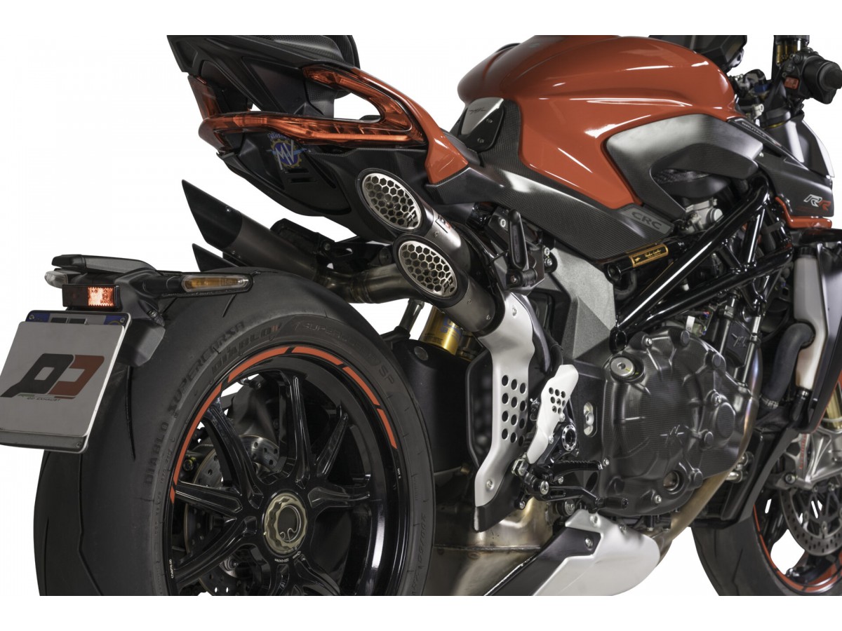 Impianto di Scarico Terminale Power-Gun Titanio EURO 4 – EURO 5 Mv Agusta Brutale 1000 RR/RS QD