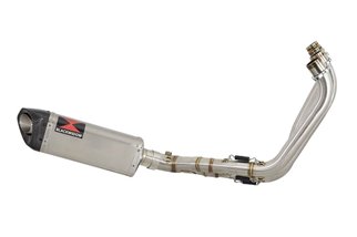 Low Level De-Cat Exhaust System 300mm Tri Oval Stainless Silencer HONDA CB650R 2019-2020 Black Widow