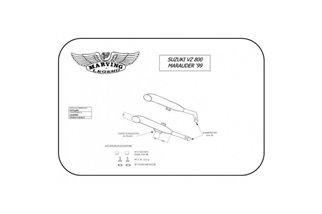 Abgasanschlüsse Suzuki VZ 800 Marauder-Schalldämpfer 1999 2002 Marktieren