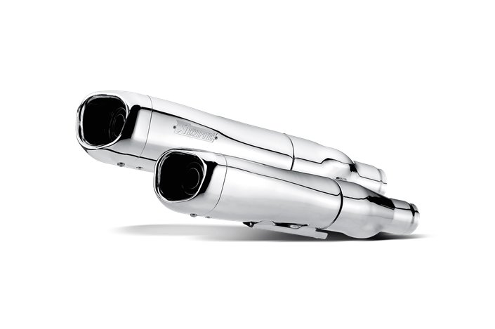 Scarichi Terminali Akrapovic S-HDDYSO2-HC cromati Harley Davidson Dyna FXDWG Wilde Gilde 2006-08