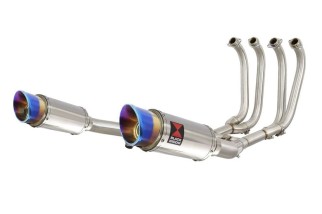 4-2 Exhaust System 200mm Round Blue Tip Stainless Silencers SUZUKI GSX1400 Black Widow