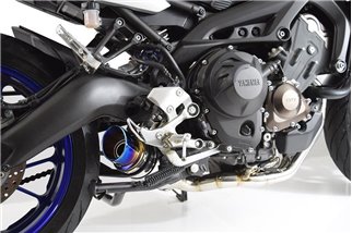 Scarico De-Cat Silenziatore In Acciaio Inox Con Punta Tonda Da 200 mm YAMAHA MT09 MT-09 Tracer: Tracer GT Black Widow