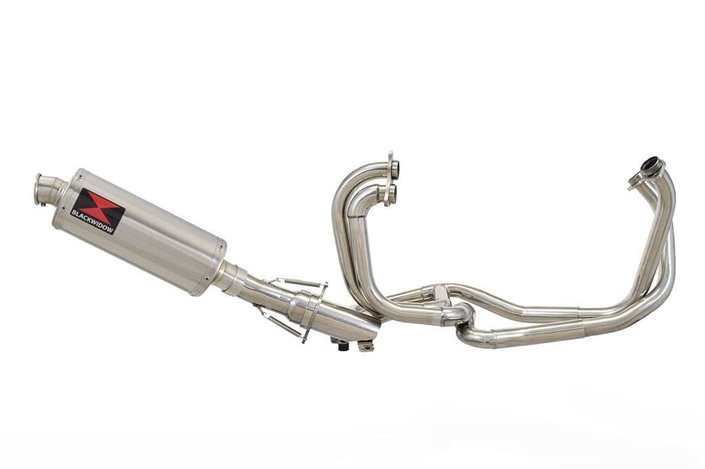 Full Exhaust System 300mm Round Stainless Silencer HONDA VFR 750 FL-FP 1990-1993 Black Widow