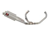 Exhaust System + 300mm Round Stainless Silencers HONDA VTR1000F Superhawk (SC36) Black Widow