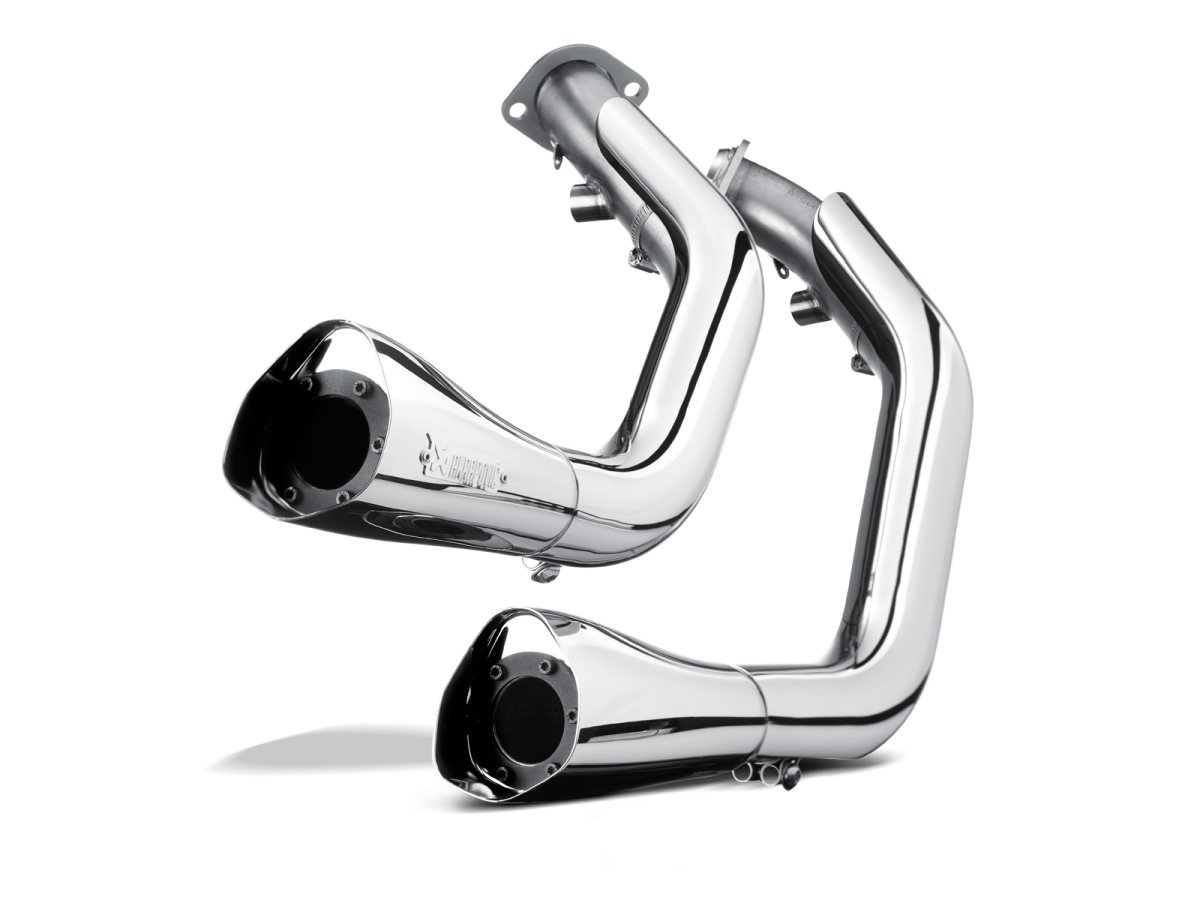 Scarico Terminale Akrapovic S-HDDYR1-C Linea aperta Cromato Harley Davidson Dyna FXDB Street Bob 2006-2015