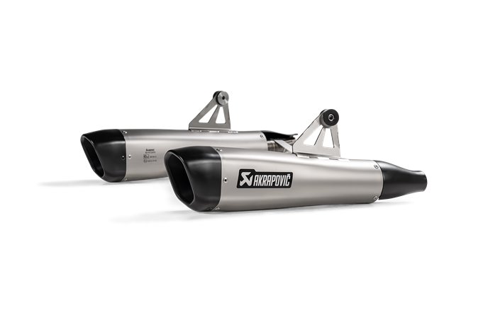 Silencer Exhaust Akrapovič Slip-On Line Titanium Triumph Bonneville T100 (2017 - 2020)