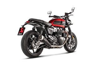 Scarichi Terminali Akrapovic S-T12SO2-HCQTBL in Titanio Triumph Speed Twin 2019 - 2020