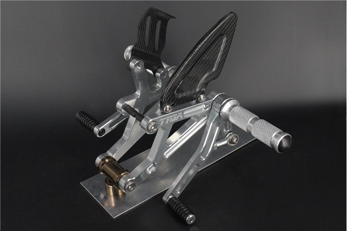 Kit marchepied racing cnc argent Tyga Suzuki RGV250 VJ22