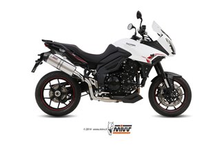 Silencer Exhaust Mivv Oval Titanium With Carbon Cup Triumph Tiger 1050 Sport 2013 - 2016