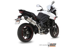 Silencer Exhaust Mivv Oval Titanium With Carbon Cup Triumph Tiger 1050 Sport 2013 - 2016