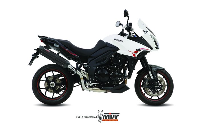 Silencieux Echappement Mivv Suono Noir Noir Inox Triumph Tiger 1050 Sport 2013 - 2016