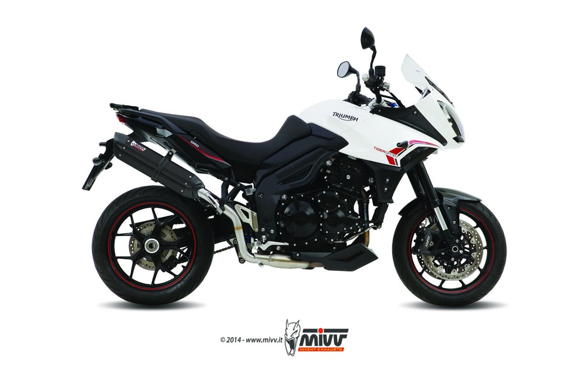 Schalldämpfer Escape Mivv Suono Schwarz Schwarz Edelstahl Triumph Tiger 1050 Sport 2013 - 2016