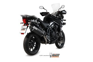 Silencieux Echappement Mivv Speed Edge Noir Noir Inox Triumph Tiger 1200 Explorer 2012 - 2015