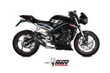 Silencer Exhaust Mivv X-M5 Black Black Stainless Steel Triumph Street Triple 660 S 2017 - 2022