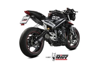 Silencer Exhaust Mivv X-M5 Black Black Stainless Steel Triumph Street Triple 660 S 2017 - 2022