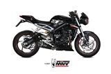 Schalldämpfer Escape Mivv Delta Race Schwarz Schwarz Edelstahl Triumph Street Triple 660 S 2017 - 2022