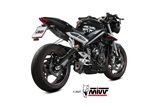 Schalldämpfer Escape Mivv Delta Race Schwarz Schwarz Edelstahl Triumph Street Triple 660 S 2017 - 2022