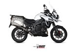 Schalldämpfer Escape Mivv Oval Black Black Edelstahl mit Carbonabdeckung Triumph Tiger 1200 2016 - 2020