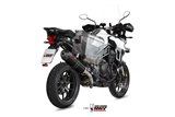 Silencieux Echappement Mivv Oval Noir Inox Noir Avec Cache Carbone Triumph Tiger 1200 2016 - 2020