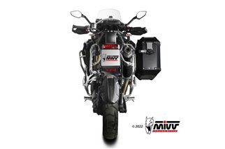 Schalldämpfer Escape Mivv Dakar Schwarz Schwarz Edelstahl Triumph Tiger 1200 2021 - 2022