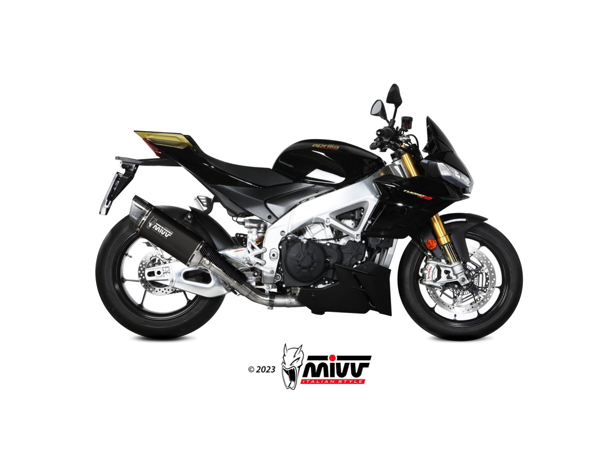 Terminal Exhaust System A.015.LR1TB Mivv SR-1 TITANIUM BLACK Aprilia Tuono V4 1100 2021-24