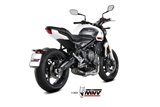 Komplette Auspuffanlage 1 In 1 Escape Mivv X-M5 Schwarz Schwarz Edelstahl Triumph Trident 660 2021 - 2022