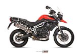 Silencer Exhaust Mivv Oval Titanium With Carbon Cup Triumph Tiger 800 Xc Xr Xrx Xcx Xrt Xca 2011 - 2016